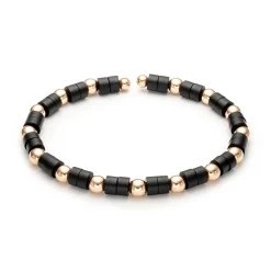 Armband 18kt Goud Titanium Onyx