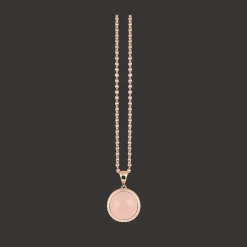 Halsketting 18kt Rose goud Chalcedoon Roze