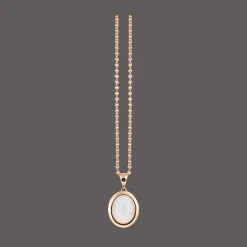 Halsketting 18kt Rose goud Maansteen