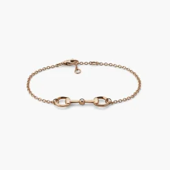 Horsebit Diamond Chain Bracelet