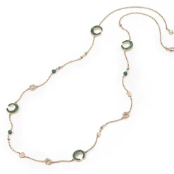 Ketting Roos Goud Malachite