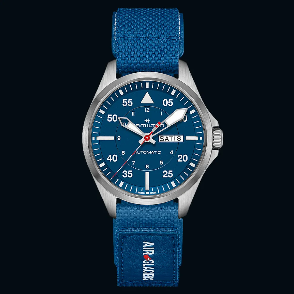 Khaki Aviation Pilot Day Date Auto - Air Glaciers Edition