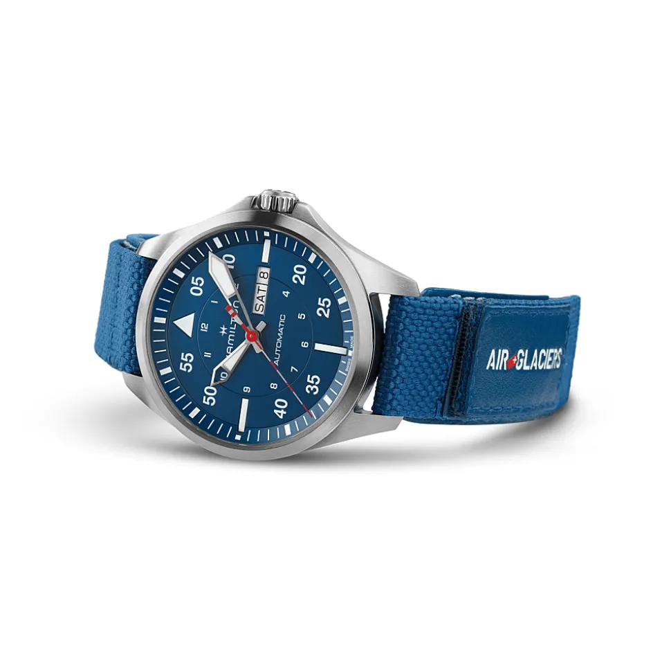 Khaki Aviation Pilot Day Date Auto - Air Glaciers Edition