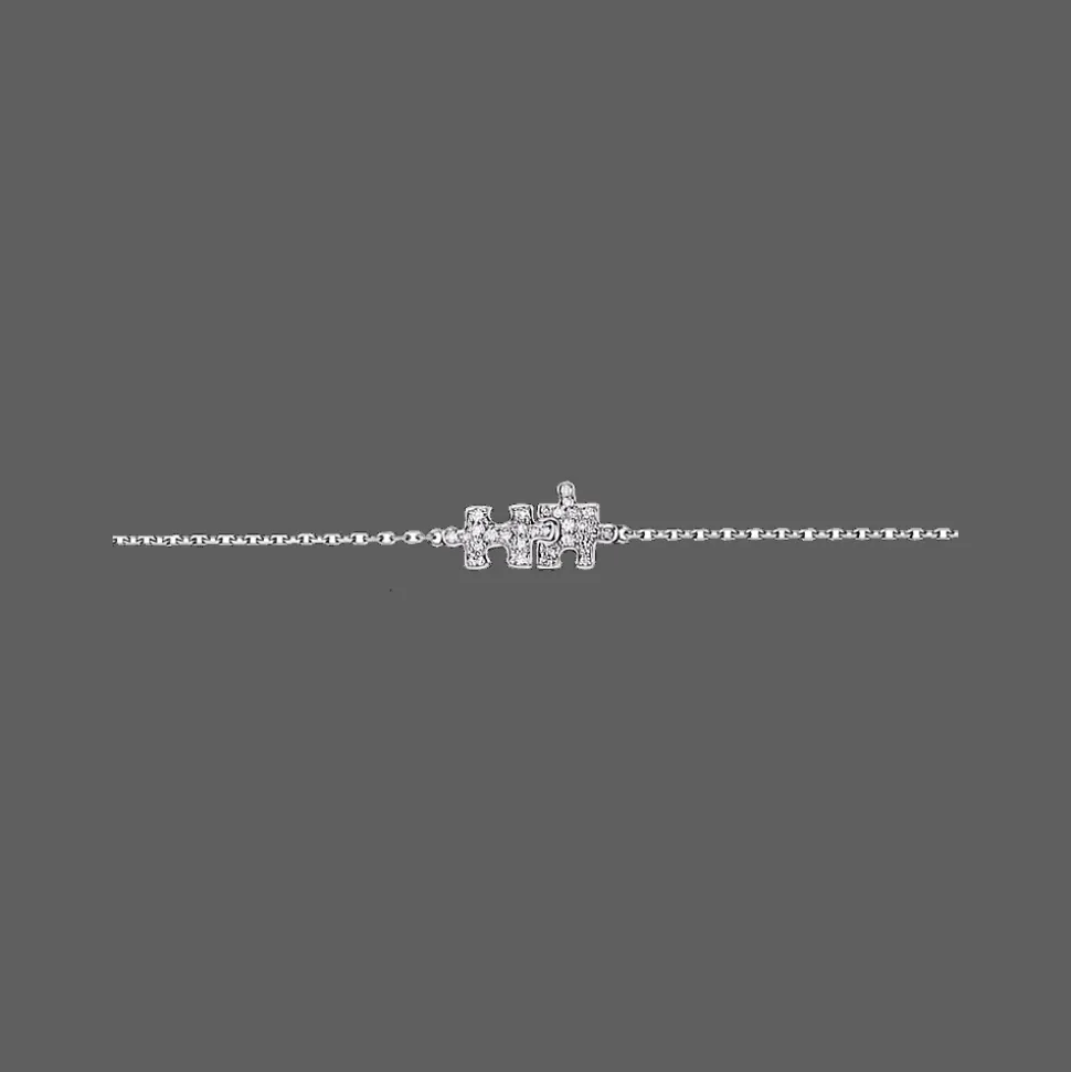Mini Puzzle Duo Armband Full Pave
