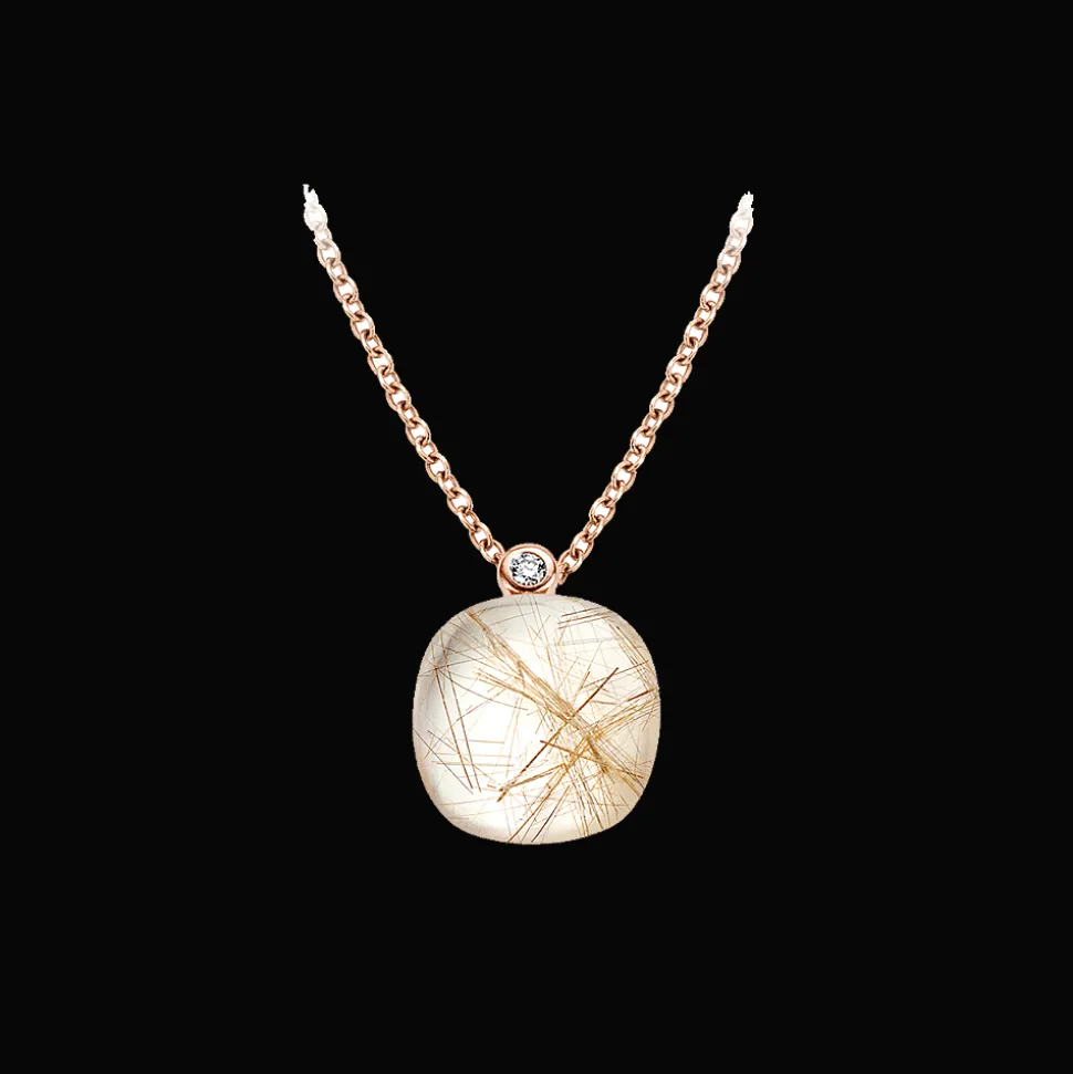 Mini Sweety Halsketting Quartz Rutile Moonshine