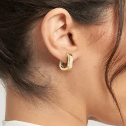 Moon Hoop Earring
