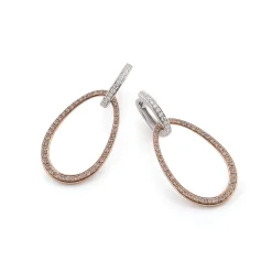 Oorbellen Amori Roos Goud Diamant