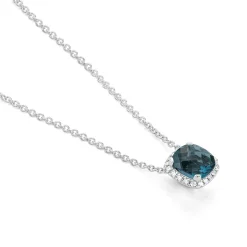 pendant white gold topaz