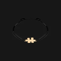 Puzzle Cord Armband Rose goud
