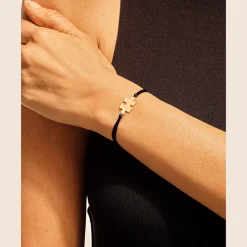 Puzzle Cord Armband Rose goud