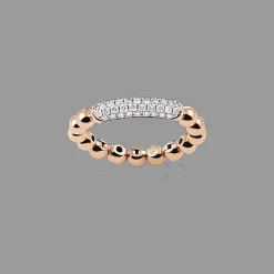 Ring 18kt Rose goud Diamant