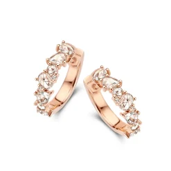 Roodgoud Oorringen 18kt Diamant