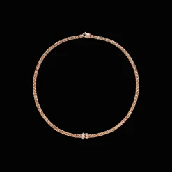 Solo Halsketting 18kt Rose goud Diamant