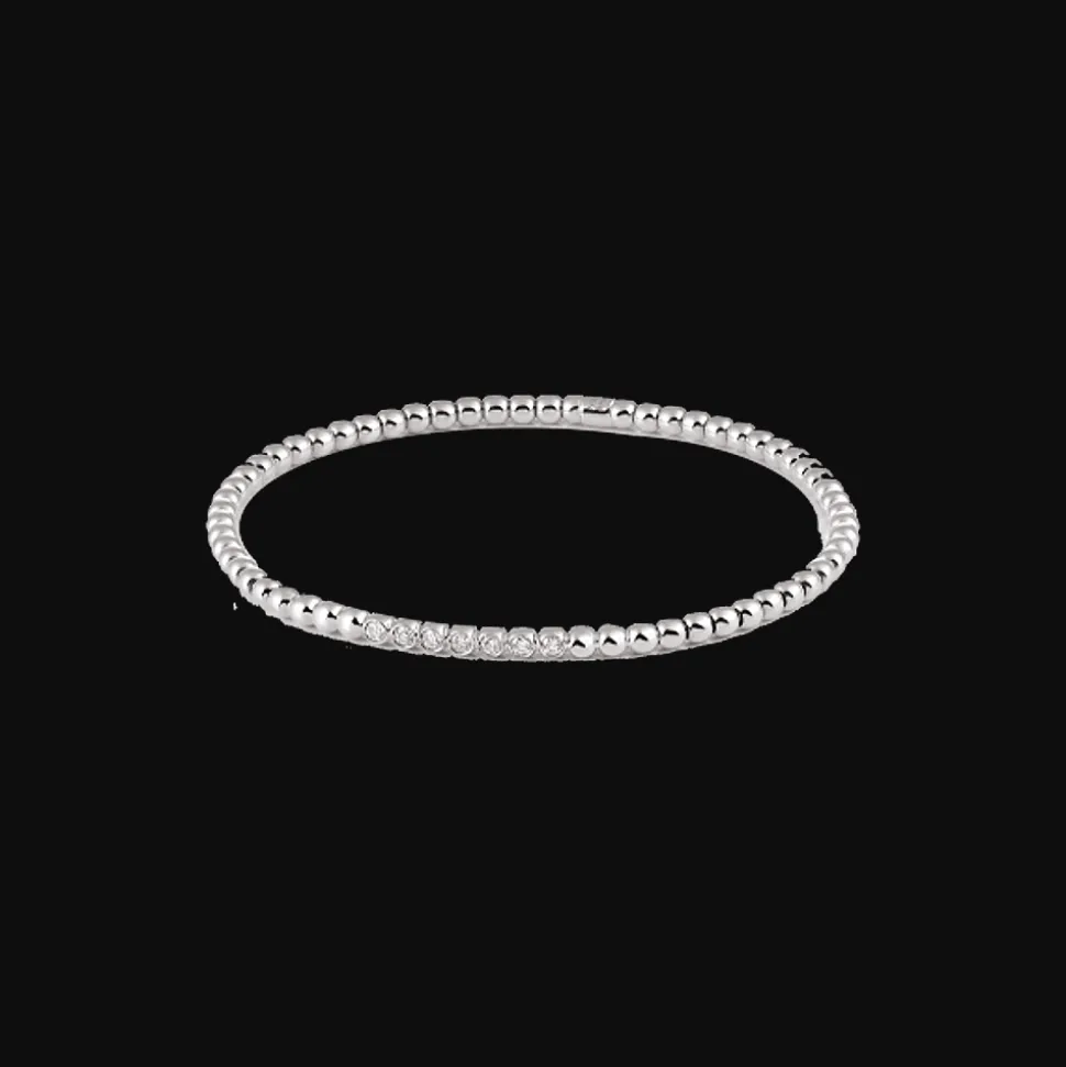 Strechy Armband Witgoud Diamant