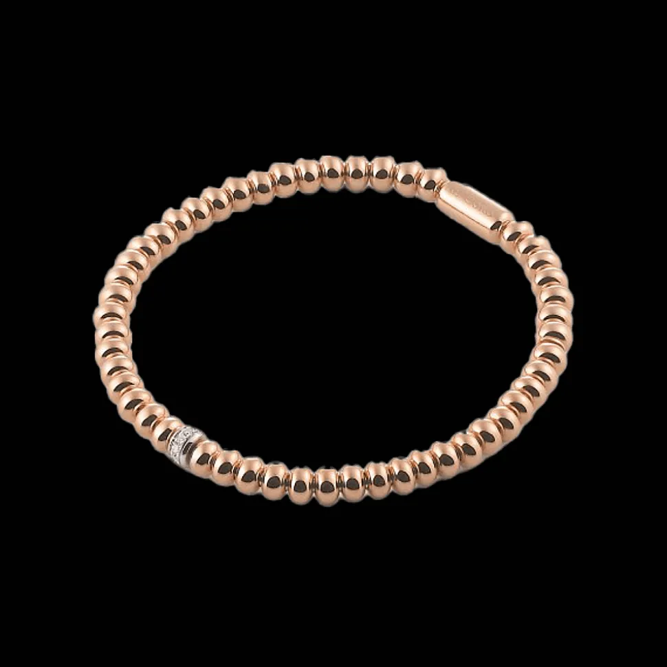 Stretchy Armband Roosgoud Diamant