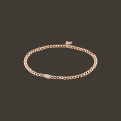 Stretchy Armband Rose goud Diamant