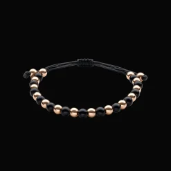 Wolf Armband 18kt Rose goud Onyx Diamant