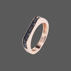 Wolf Ring 18kt Rose goud Diamanten